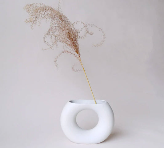 Ceramic Half Moon Vase