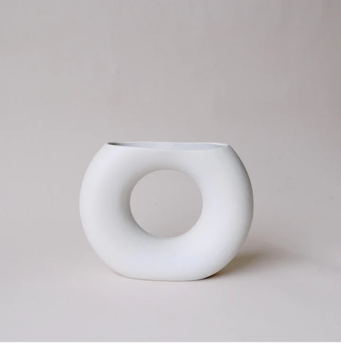 Ceramic Half Moon Vase
